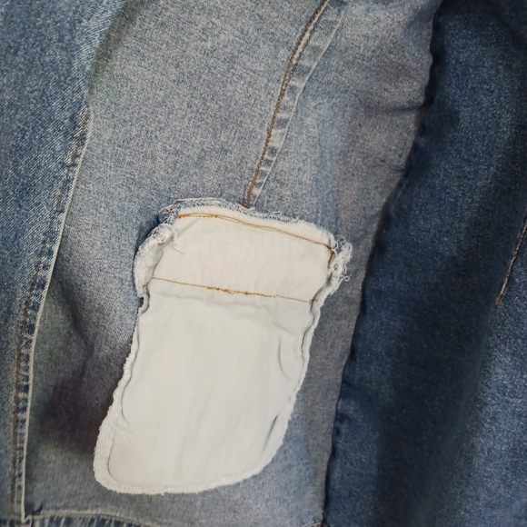 Denim Romper Skort Sleeveless Pockets Size 9/10 Med 80s READ - Picture 6 of 12